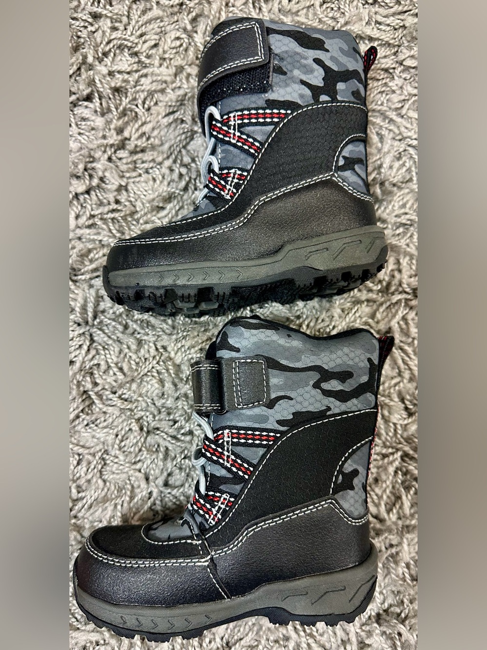Carter's Black and Gray Camo Kids Winter Boots - Picture 10 of 13